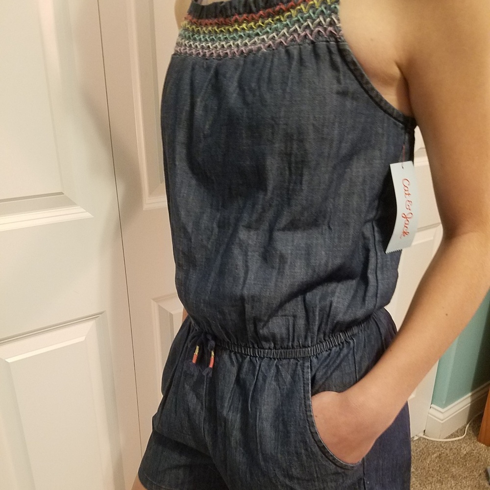 Denim romper